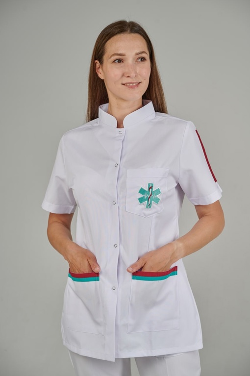 Блуза с вышивкой Health Белый  (Beyaz) XXS