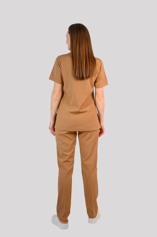 Костюм Yeni Lycra V Yaka Бежевый (Beige) XS
