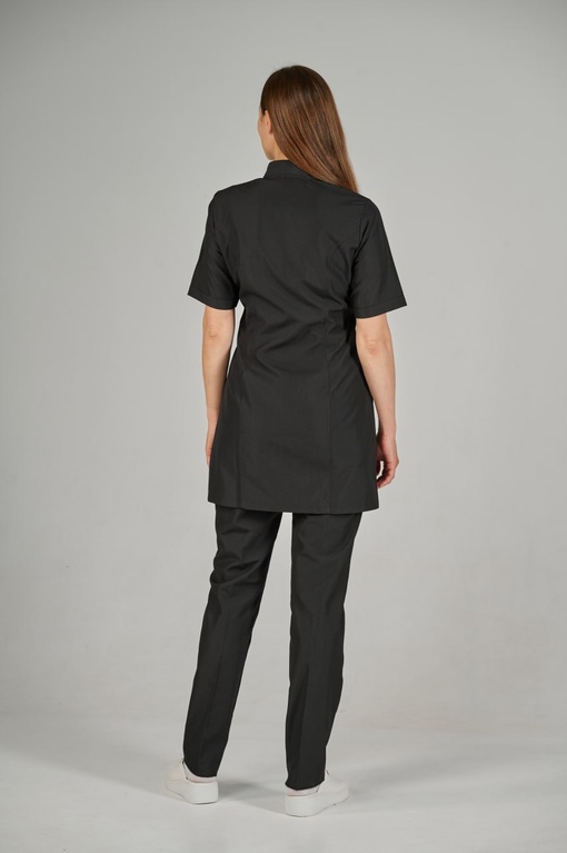 Костюм Lycra удлиненный на молнии кор/рук  Черный (Siyah) XXS